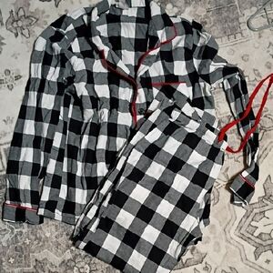 Checkered Black and White Pajamas